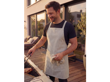 Apron - Gray stripes