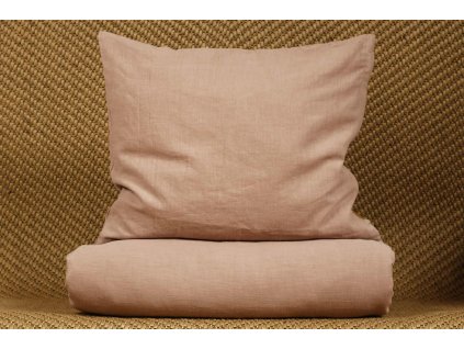 Ložní prádlo - len stonewashed old pink