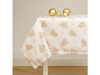 Cotton tablecloth - Julgran crema