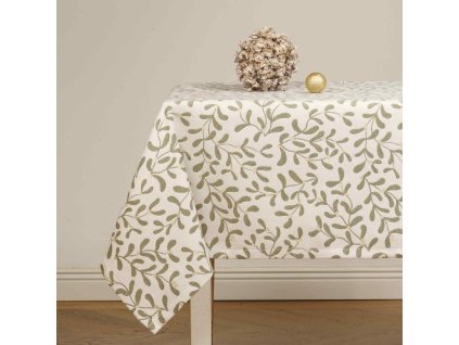 Christmas tablecloth - Mistletoe green