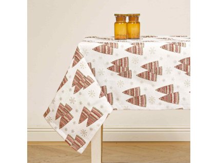 Christmas tablecloth - Candlelight white