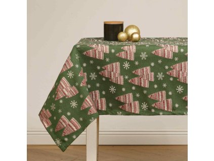 Cotton tablecloth - Candlelight green