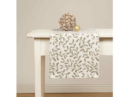 Christmas Table Runner - Mistletoe green