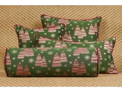 Christmas Pillow - Candlelight green