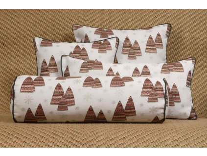 Vianočná obliečka na vankúš - Candlelight white