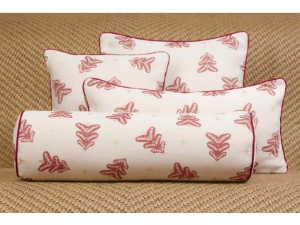 Christmas Pillow - Julgran red