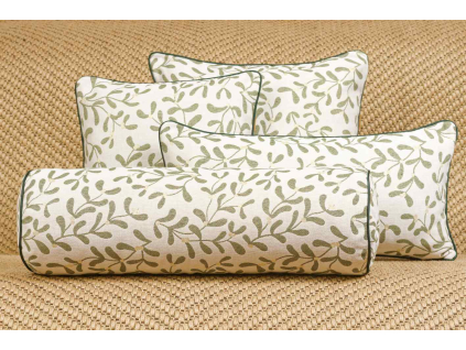 Vianočná obliečka na vankúš - Mistletoe green