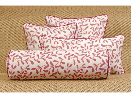 Christmas Pillow - Mistletoe red
