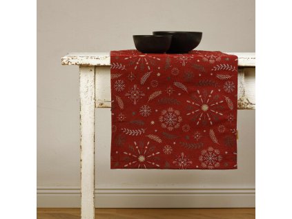 Christmas Table Runner - Kirkenes red