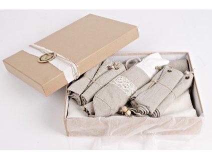Geschenkset - Leinen Rupfen weiß
