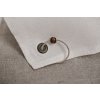 Placemats 2pcs  - Washed white linen with a bead