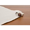 Placemats 2pcs  - Washed white linen with a bead