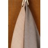 Linen Kitchen towel stonewashed old pink&gray, 2pcs
