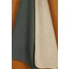 Utierky - ľan stonewashed stone&petrol, balenie 2 ks