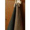 Linen Kitchen towel, stonewashed stone&petrol, 2pcs