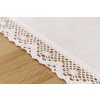 Table Runner - White with white lace