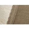 Table Runner - Washed natural linen with lace