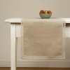 Table Runner - Washed natural linen with lace