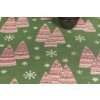 Christmas Table Runner - Candlelight green