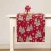 Christmas Table Runner - Candlelight red