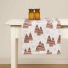 Christmas Table Runner - Candlelight white
