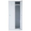 Kovová šatníková skriňa BOX M2 BIG – 2-dverová, so širokými dverami, 1800x800x500 mm, sivá RAL 7035 – priestranná skriňa do šatne