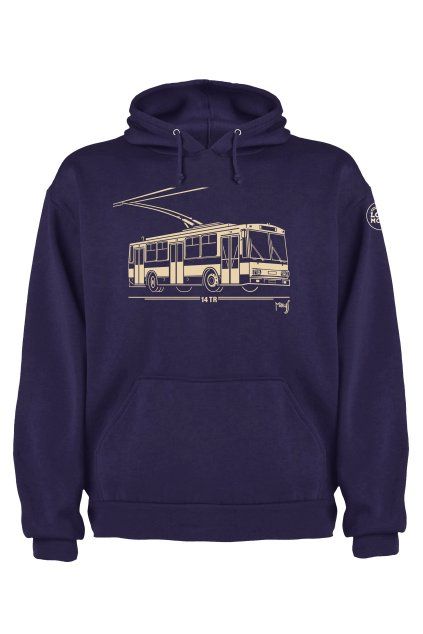 14TR triko capucha modra