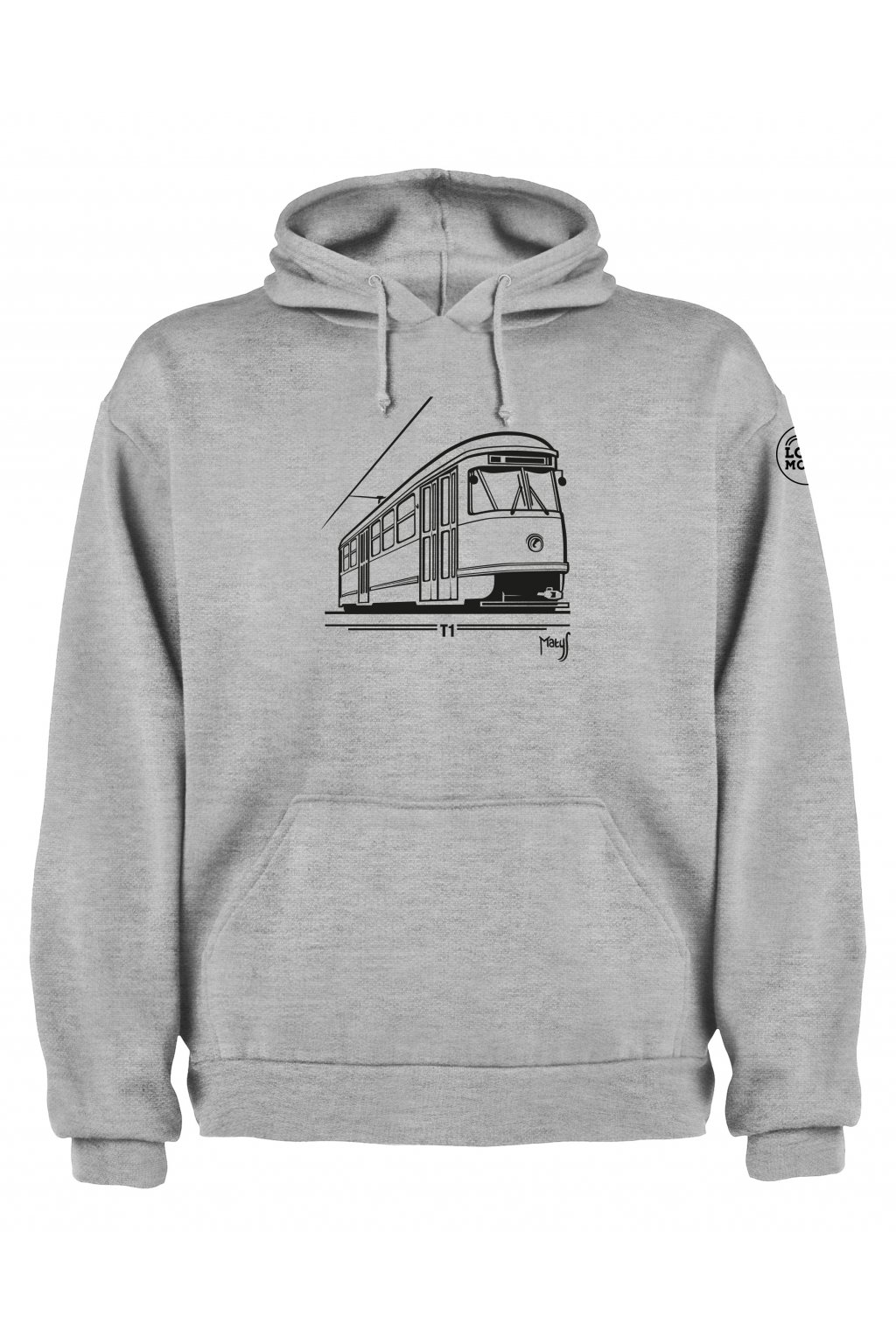 Men's pullover hoodie Locomotif  T1 tram