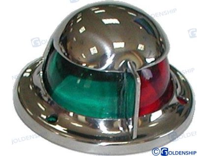 Navigační sdružené světlo v nerezovém provedení, rozměry 	Ø57 x 35 mm