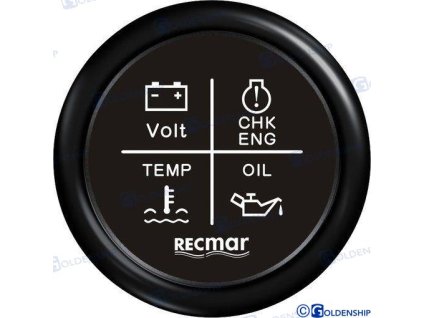 4 led měřič alarmu ,12V/24V, montážní průměr 51mm