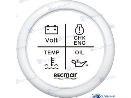 4 led měřič alarmu, 12V/24V, montážní průměr 51mm