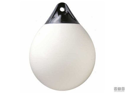 kulaty-fendr-polyform-serie-a-bily-s-modrymi-konci-a1-prumer-29-cm-delka-37-cm