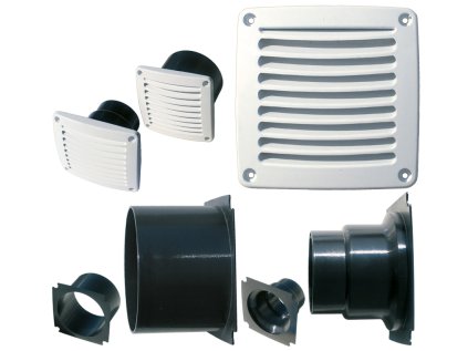 Krytka a objímka ventilační ABS 118x118mm