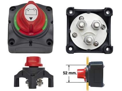 Odpojovač baterií pro 2 baterie 1-1/2-2-OFF-200-1000Amp