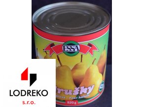 Hrušky loupané půlené (820 g)