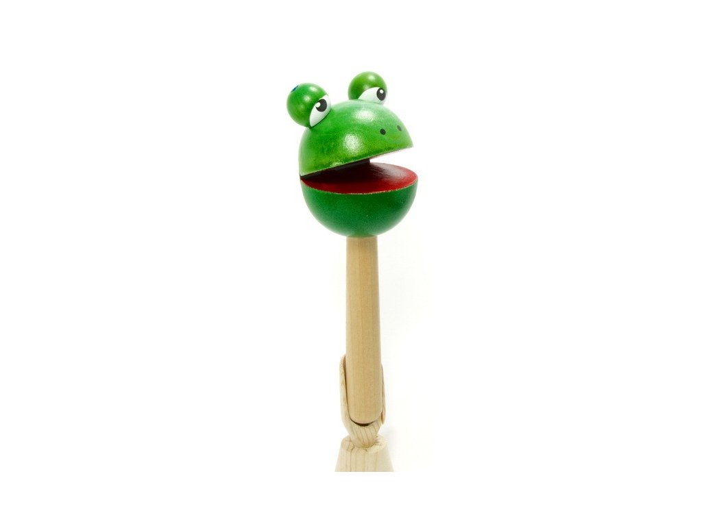 Dřevěná klepačka – Žabka