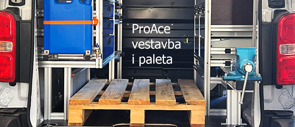 Vestavba Toyota Proace i s paletou