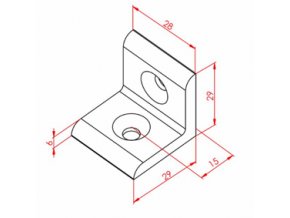 Úhelníková spojka 30x30