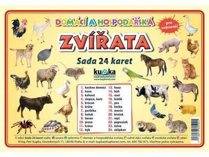 Domácí a hospodářská zvířata - Sada 24 karet, Petr Kupka