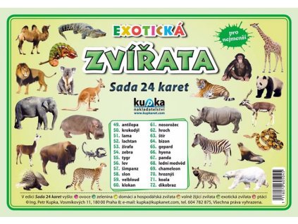 Exotická zvířata - Sada 24 karet, Petr Kupka