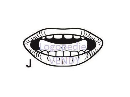 Velké logopedické razítko - J