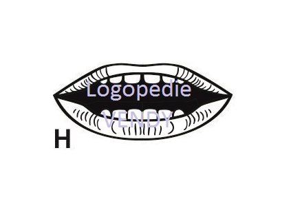 Velké logopedické razítko - H