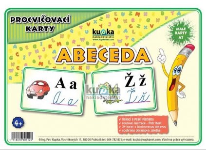 Procvičovací karty - abeceda - (malé, A7), Petr Kupka