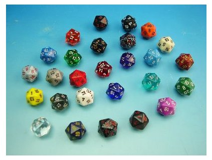 Kostky D20 - mix signature