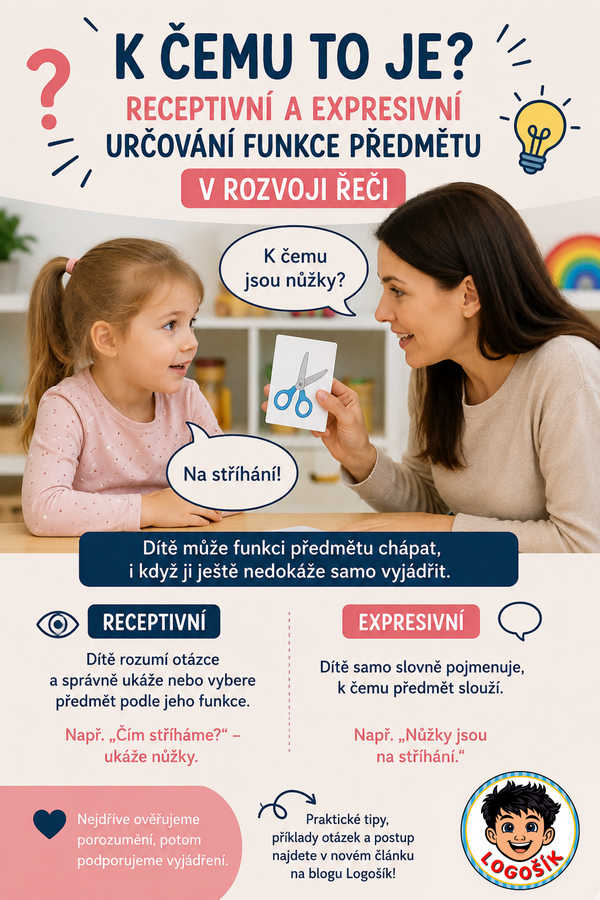 K čemu to je? Receptivní a expresivní určování funkce předmětu v rozvoji řeči