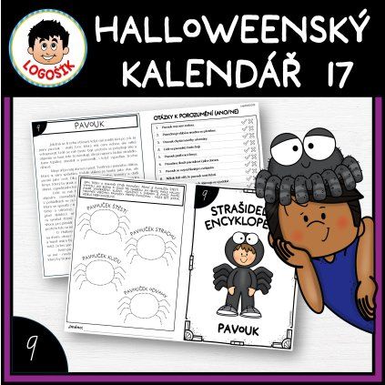 13036 halloweensky kalendar 17 pavouk