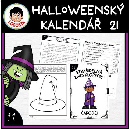 13057 halloweensky kalendar 21 carodej