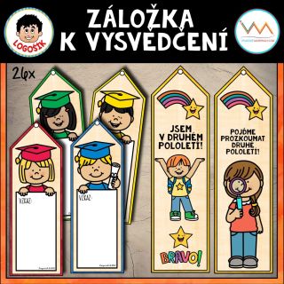Ke každé objednávce nad 50,- Kč ZDARMA záložky k vysvědčení. www.logosik.cz