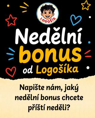 Každou neděli pro vás na Logošíkovi připravujeme speciální bonus k nákupu. Tentokrát chceme dát prostor vám. Napište nám,...