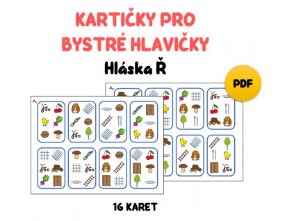 Kartičky pro bystré hlavičky hláska Ř